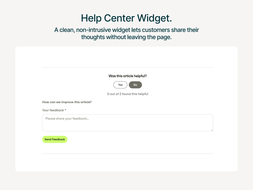 Article Feedback screenshot 1
